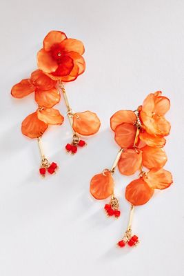 By Anthropologie Floral Drop Earrings