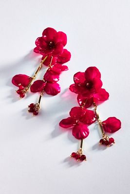 By Anthropologie Floral Drop Earrings