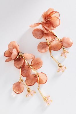 By Anthropologie Floral Drop Earrings