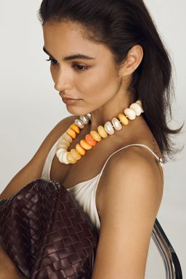 By Anthropologie Bowie Necklace, Large Beads