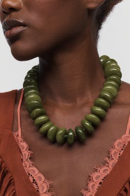 By Anthropologie Bowie Necklace, Large Beads