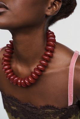 By Anthropologie Bowie Necklace, Large Beads