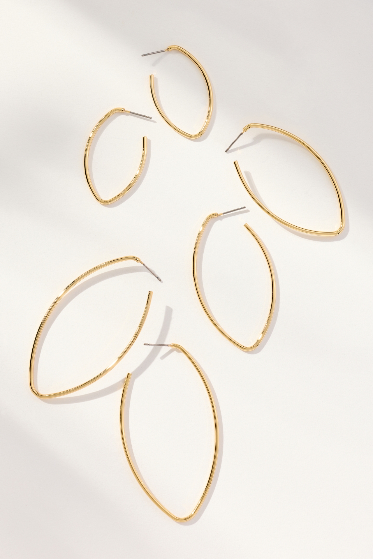 Graduated Hoop Earrings, Set of 3
