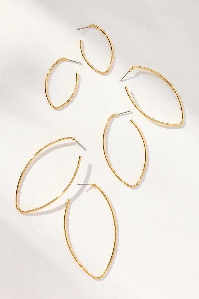Graduated Hoop Earrings, Set of 3 #1