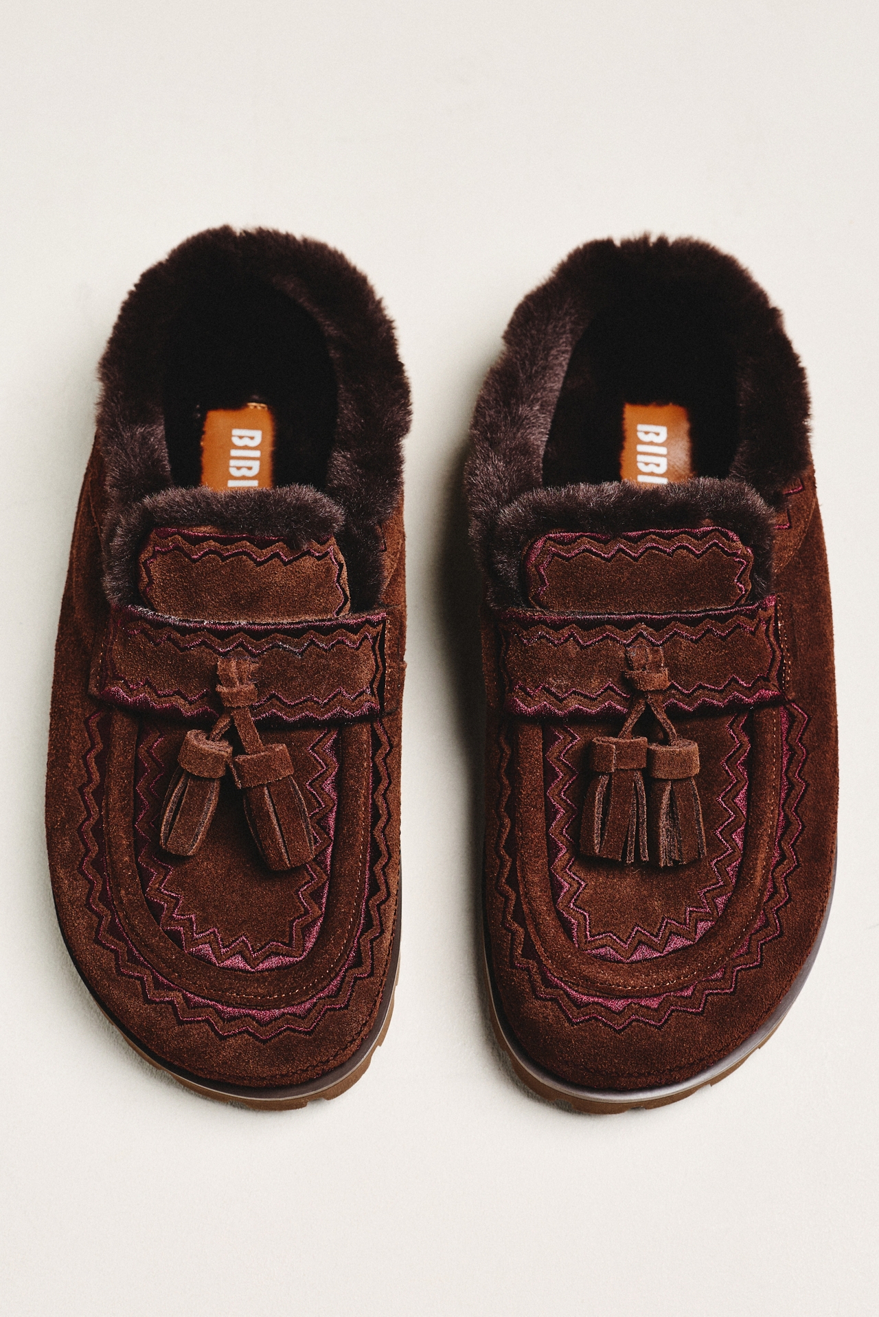 Bibi Lou Moc Contrast Tassel Flats