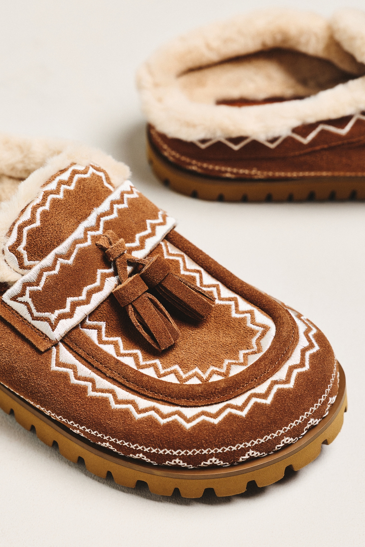 Bibi Lou Moc Contrast Tassel Flats