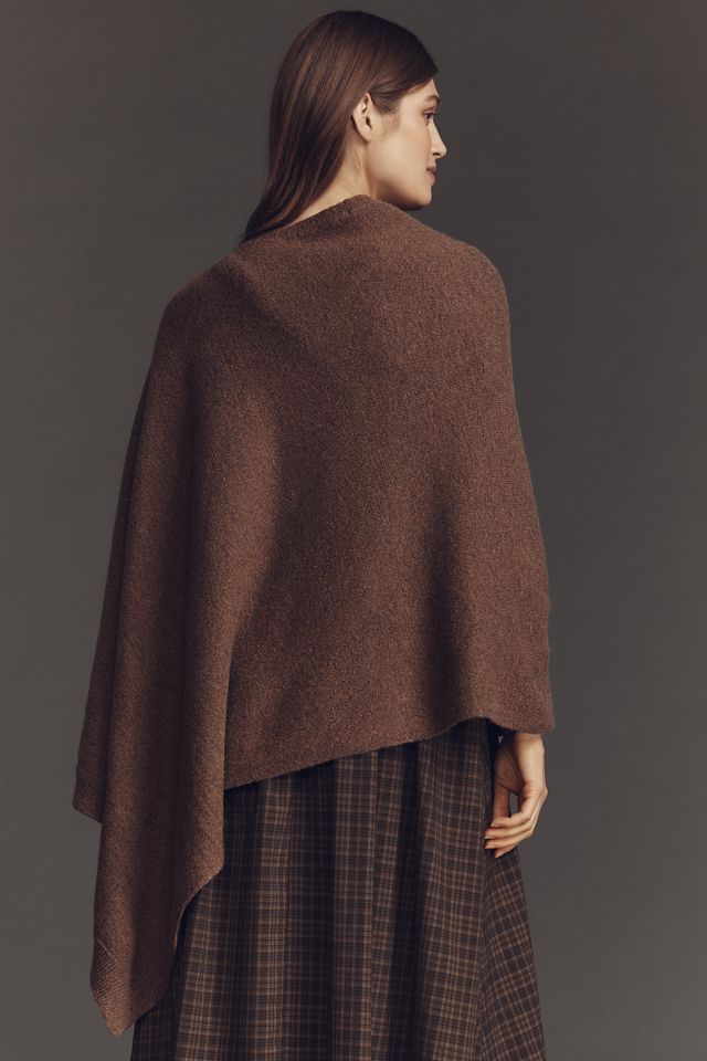 By Anthropologie Lightweight Shimmer Knit Poncho #1