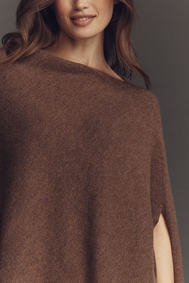 By Anthropologie Lightweight Shimmer Knit Poncho #2