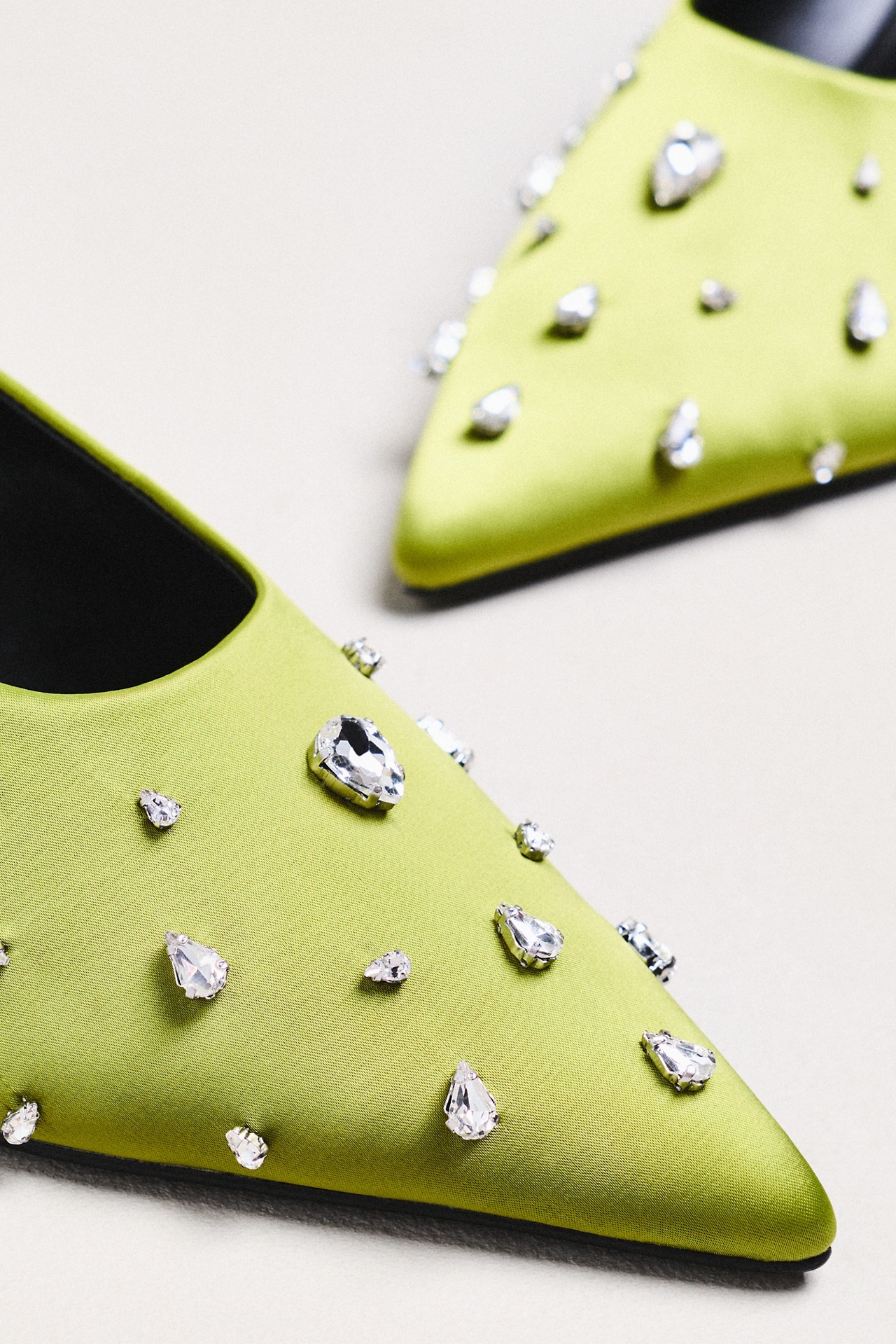 SIMONMILLER Gemstone Teardrop Mule Heels