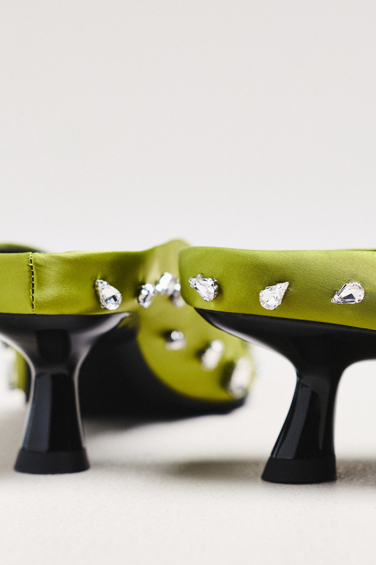 SIMONMILLER Gemstone Teardrop Mule Heels