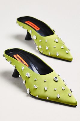 SIMONMILLER Gemstone Teardrop Mule Heels