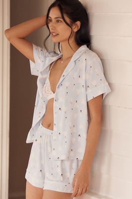 Flora Nikrooz Joy Notch Bridal 2-Piece Pajama Set