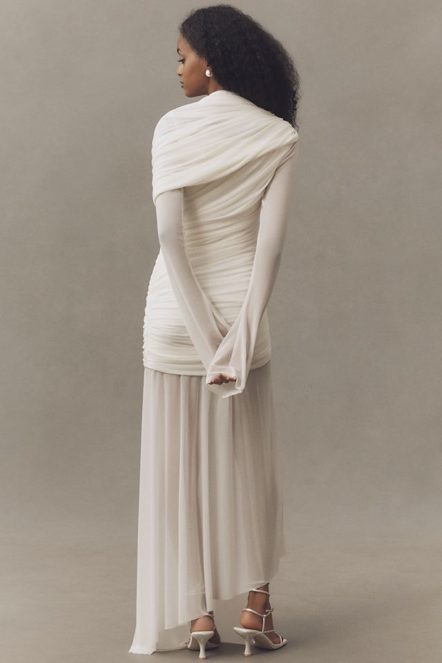 Deme by Gabriella Isla Long-Sleeve Draped Maxi Dress #1