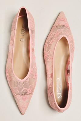 Silent D Selina Pointed-toe Flats In Pink