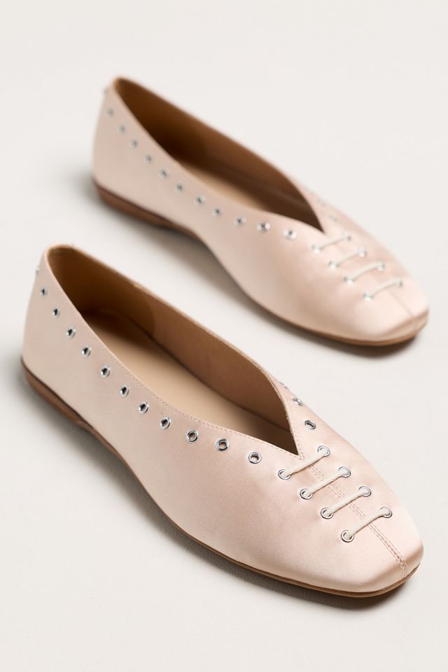 Silent D Lonny Grommet Lace-Up Flats #3