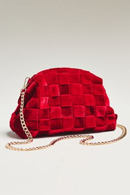 Thick Velvet Woven Clutch