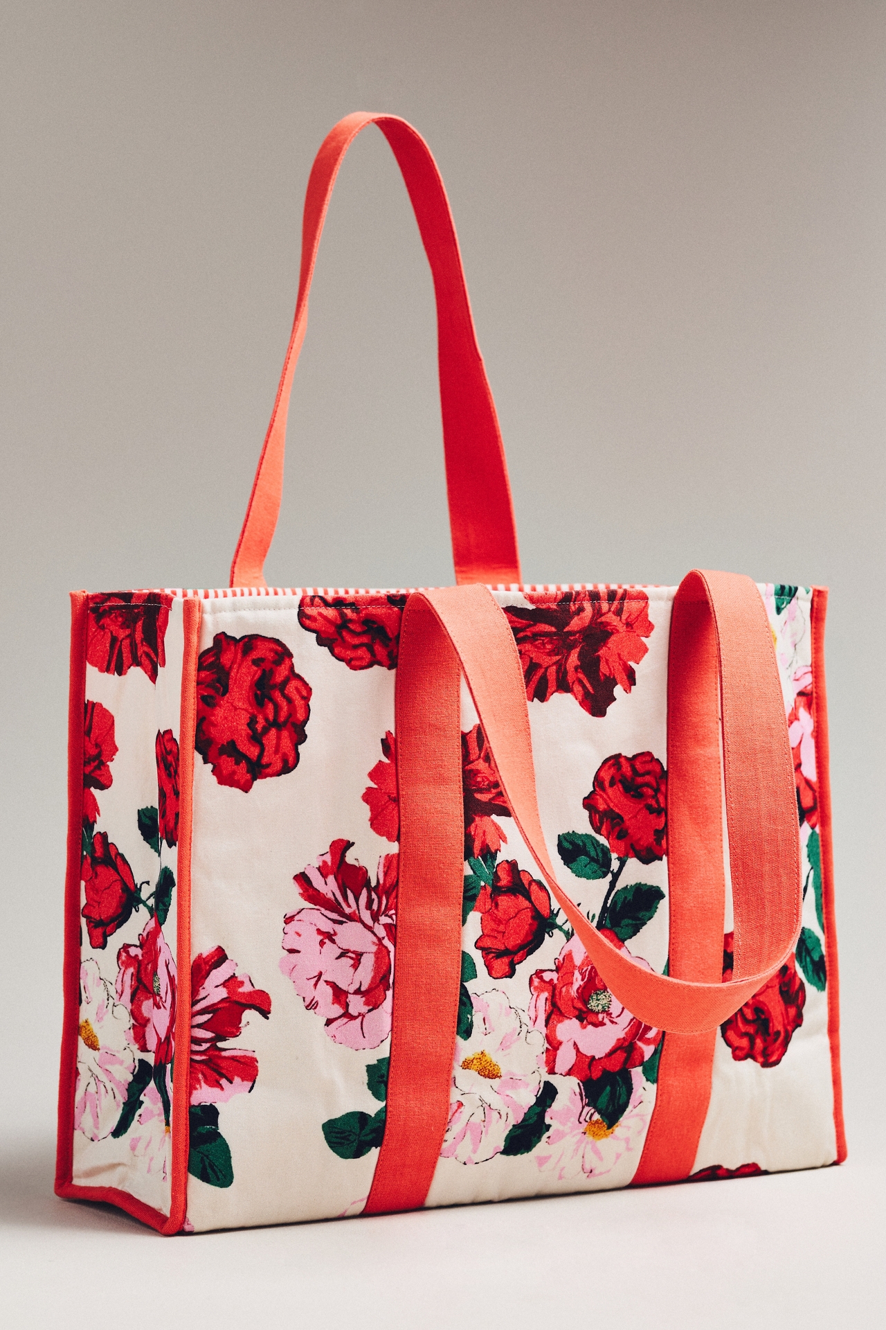 By Anthropologie Printed Canvas Flower Tote