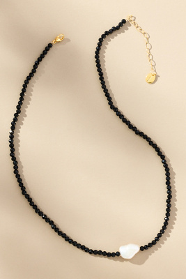 Chan Luu Claire Beaded Necklace In Black