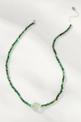 Chan Luu Claire Beaded Necklace In Green