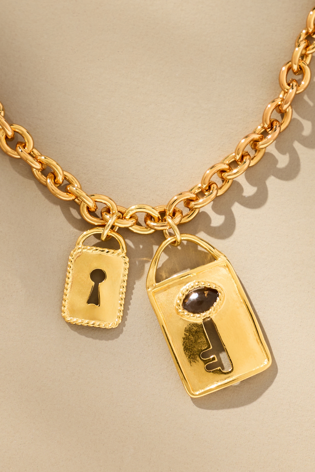 Chan Luu Double Lock Charm Necklace