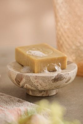 Beige Marble Soap Dish