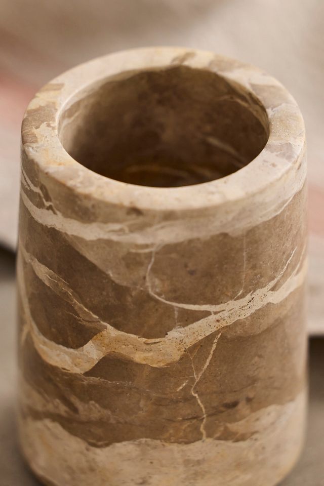 Beige Marble Toothbrush Holder #1