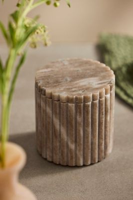 Scalloped Marble Canister