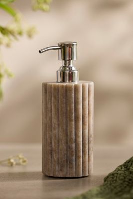 Scalloped Grey Marble Pump Dispenser