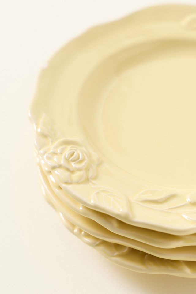 Rose Italian Earthenware Dessert Plates, Set of 4 #2