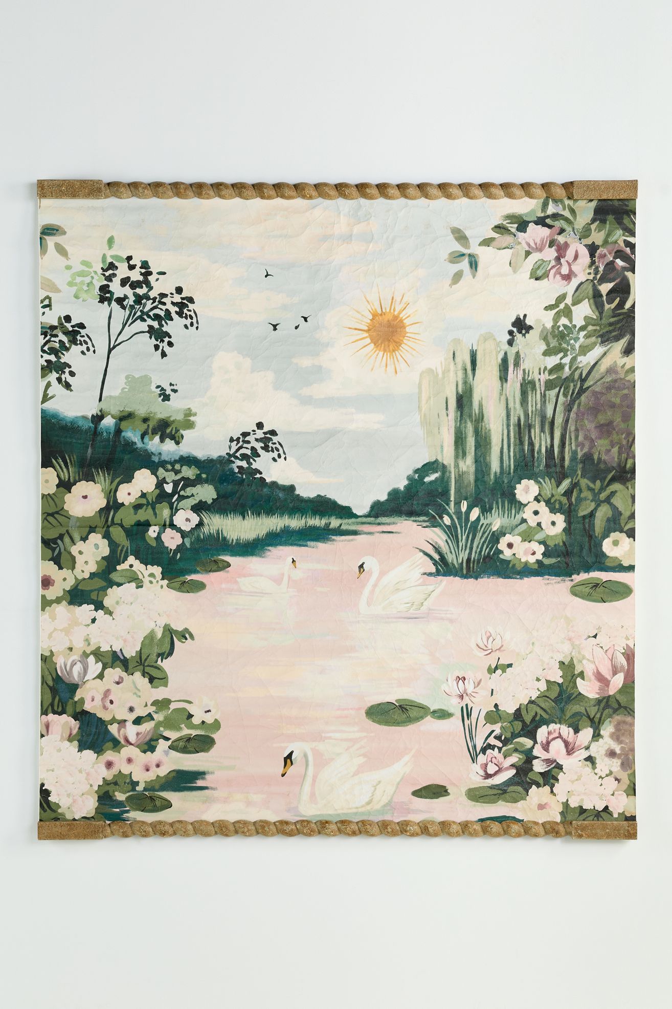 Cygne Paper Swan Wall Tapestry - Pink, One Size