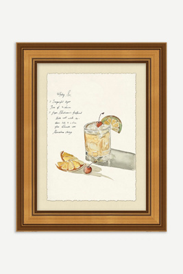 Anthropologie Sip Happens Wall Art In Brown