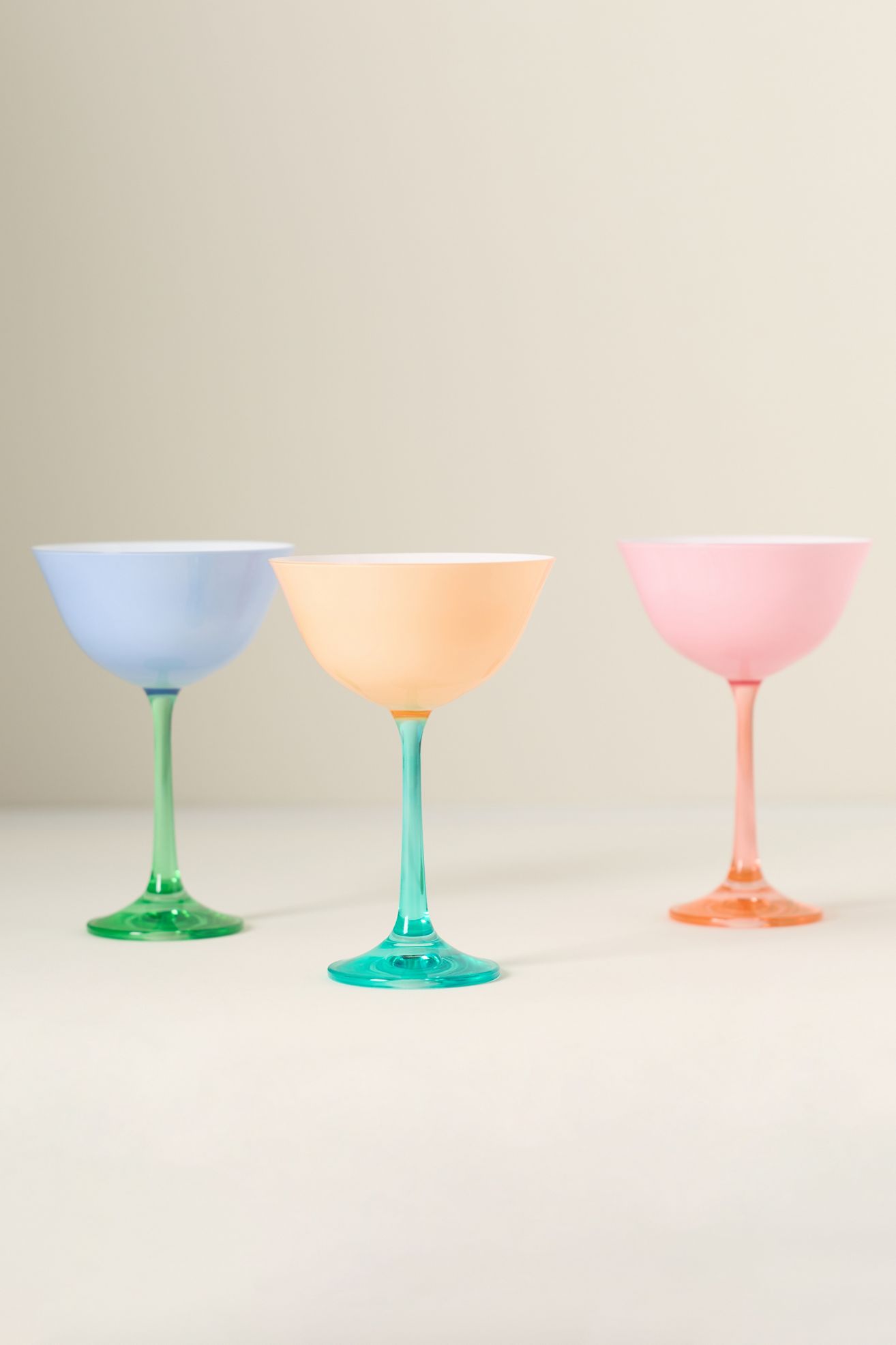 Pela Coupe Glasses, Set of 4 - Blue, Set Of 4