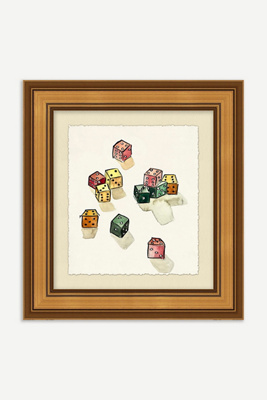 Anthropologie Roll The Dice Wall Art In Brown