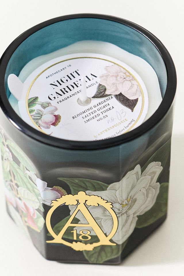 Apothecary 18 Floral Night Gardenia Glass Candle | AnthroHome