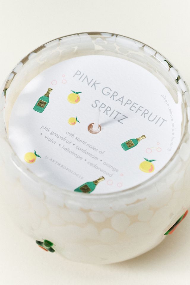 Mimosa Spring Icon Fruity Pink Grapefruit Spritz Glass Candle
