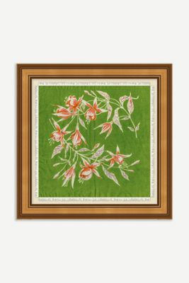 Patterned Scarf Green and Orange Wall Art