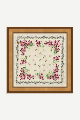 Patterned Scarf Cream Floral Wall Art