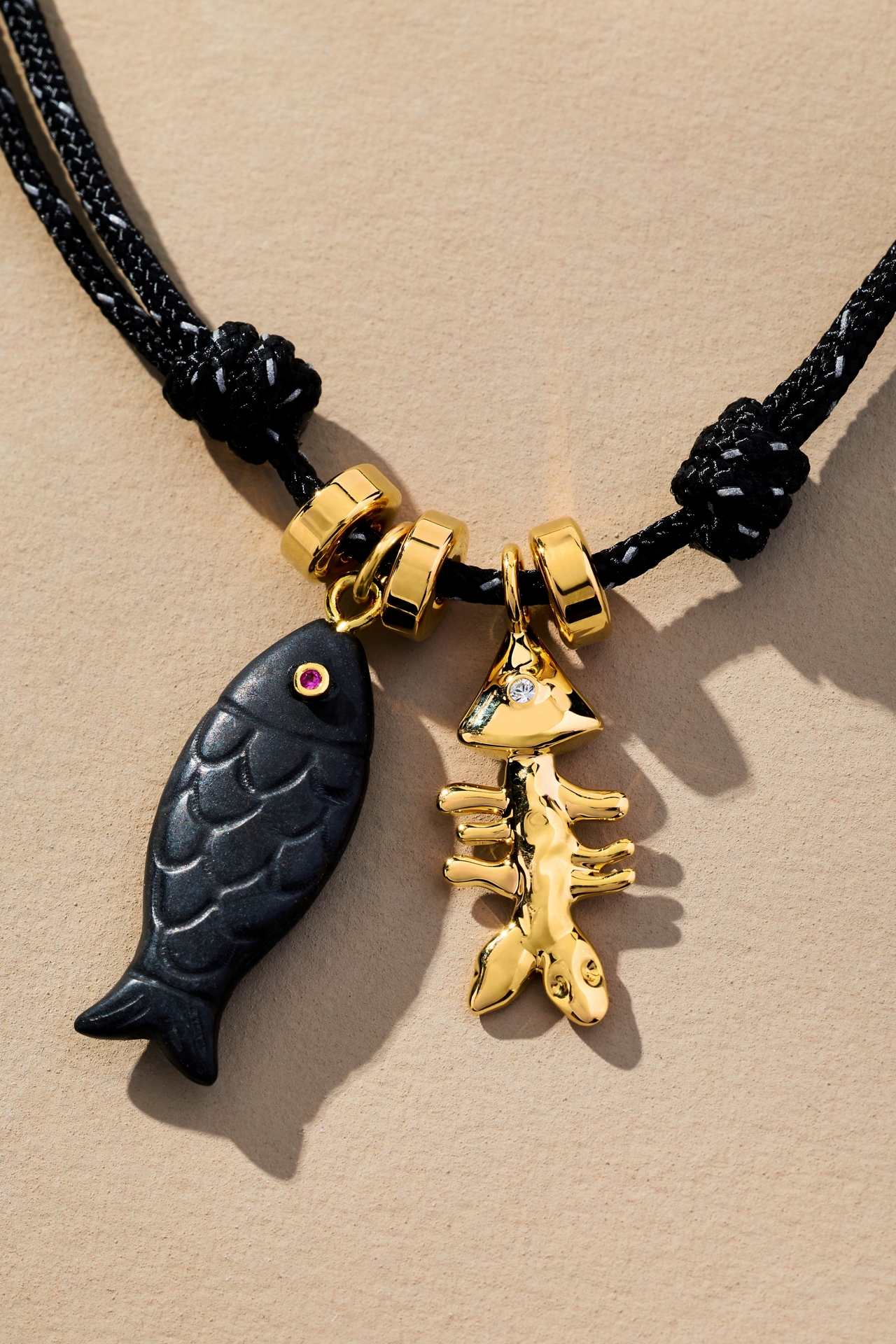 Éliou Peixe Pendant Cord Necklace