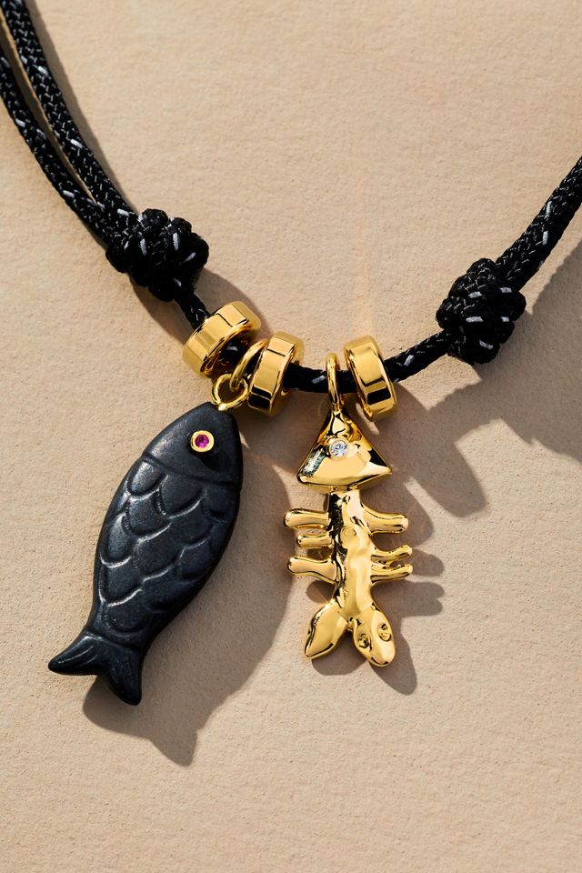 Éliou Peixe Pendant Cord Necklace #1