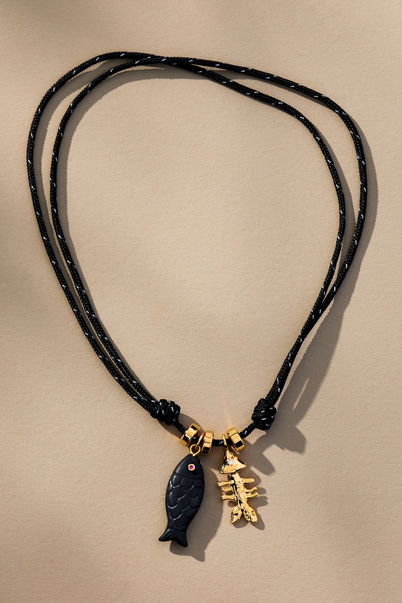 Éliou Peixe Pendant Cord Necklace