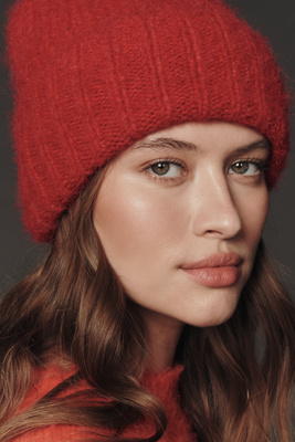 By Anthropologie Juniper Ribbed Beanie In Red