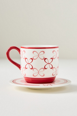 Maeve Stoneware Espresso Cup & Saucer In Multi