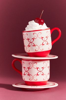 Maeve Stoneware Espresso Cup & Saucer