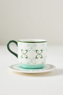 The Honora Stoneware Espresso Cup & Saucer | AnthroHome