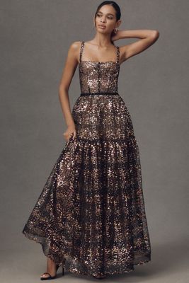 Bronx and Banco Midnight Embellished Maxi Gown