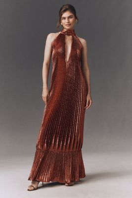 L'IDÉE Libertie Velvet Halter Gown