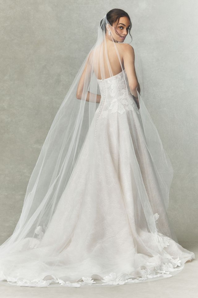 Jenny Yoo Gwendolyn Floral Chapel Veil #1