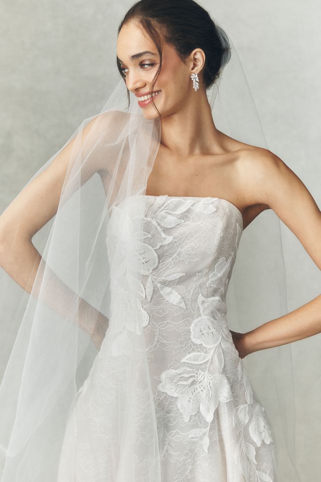 Jenny Yoo Gwendolyn Floral Chapel Veil #2