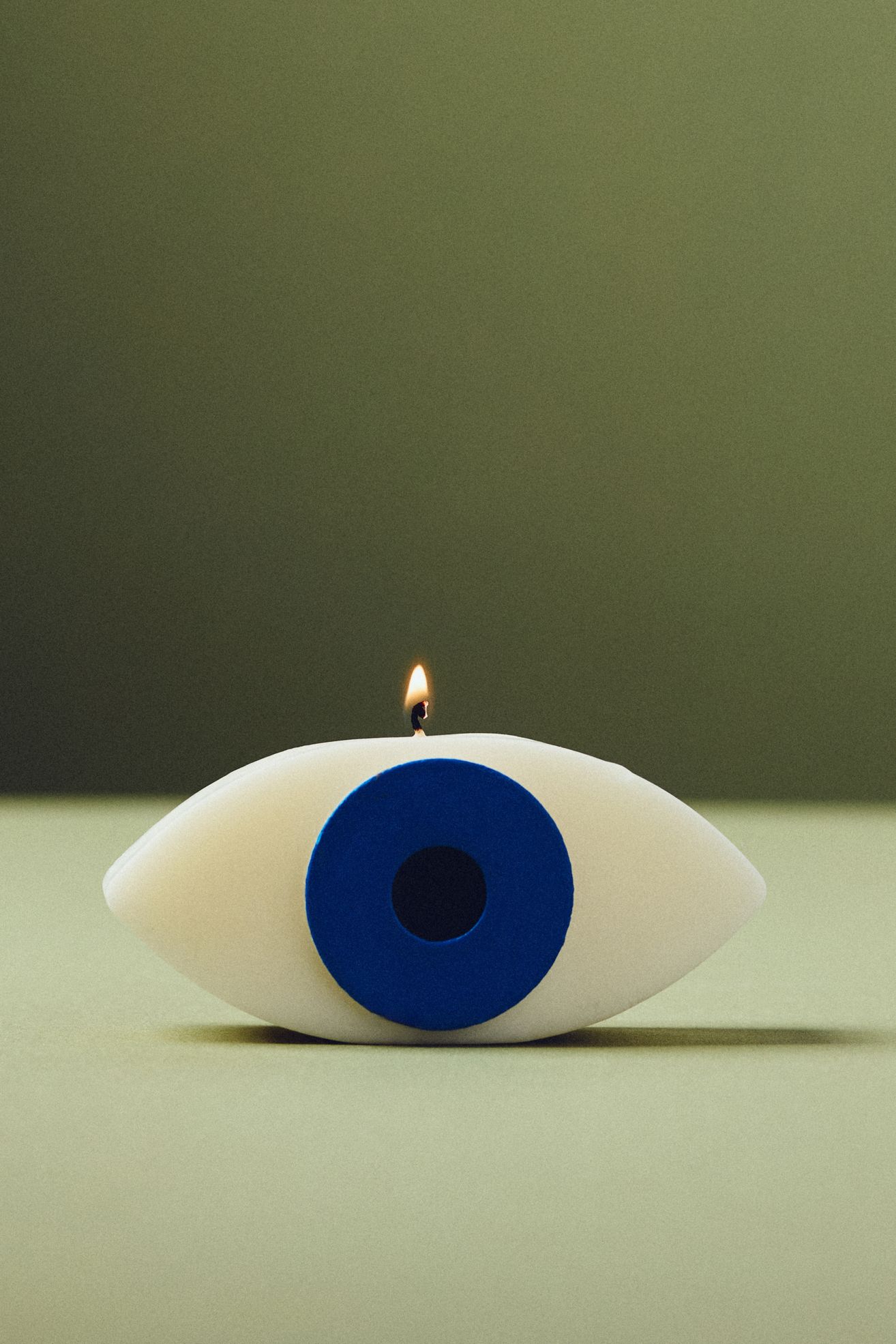 Davie Ocho Candle Co. Eye Decorative Shaped Wax Candle - Blue, L
