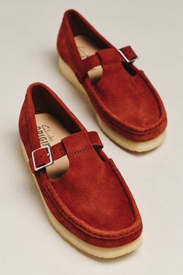 Clarks Wallabee T-Strap Flats